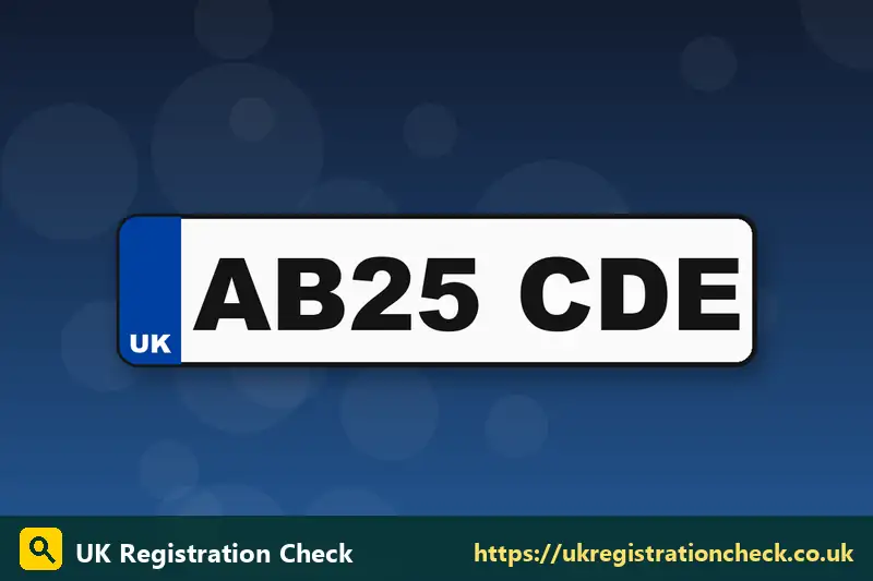 Illustration of a UK front number plate with a white background and black characters - bmw reg plates