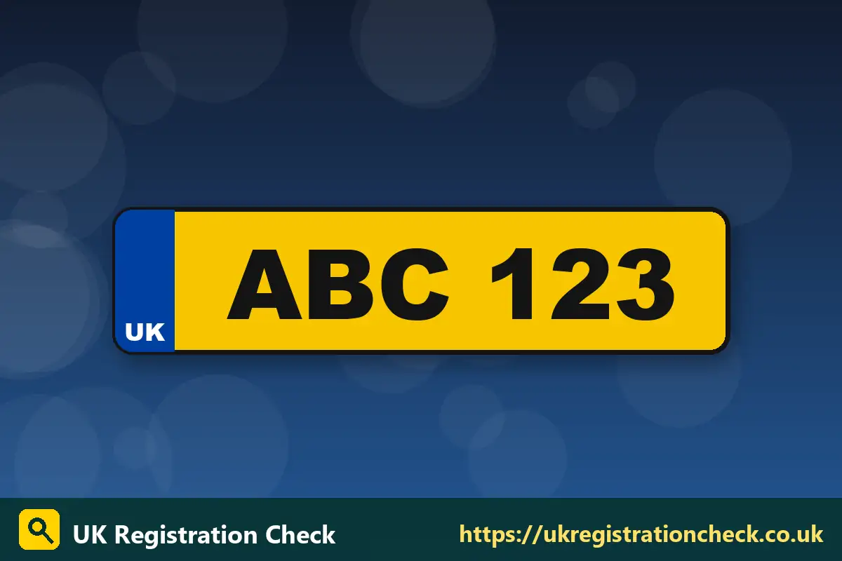 Illustration of a dateless UK number plate with three letters and three numbers - 25 number plate changes uk march